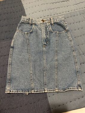 United Colors Of Benetton Light Blue Denim Pencil Skirt